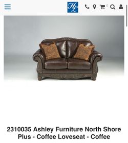 Pair of Leather Loveseat couches