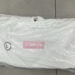 Supreme Box Logo Hoodie White/Pink