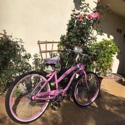 Green Line Pink 26” Beach Cruiser