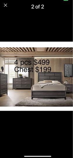 $499 to $525 bedroom set not including mattress and chest