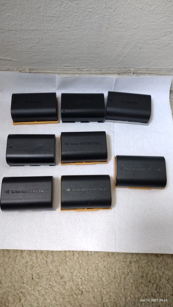 Eight LP-E6 batteries pack Canon Cannon EOS EF R5 R6 R7 R8...