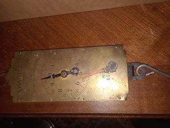 Antique brass milk scale