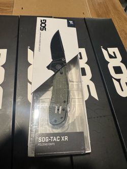 SOG TAC XR Folding Knife OD Green - Brand New Qty- 13 $90 each