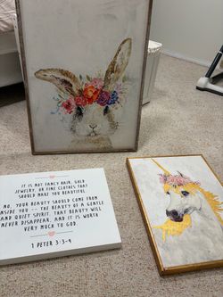 Girls room/nursery art work