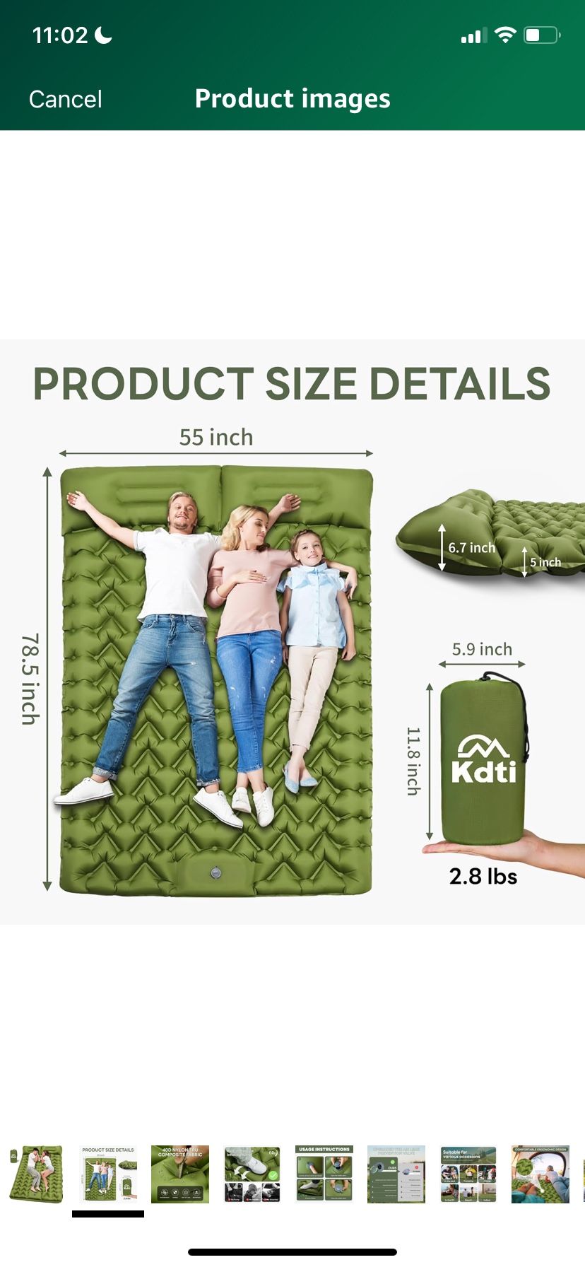 Kdti Double Camping Pad