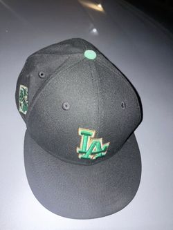 LA Dodgers New Era Fitted Hat Black Green