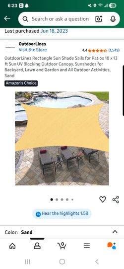 Tarp Sunshade Canopy 