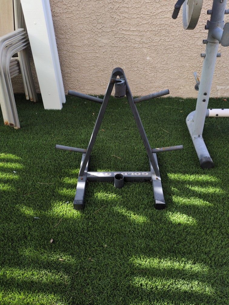 Gold’s Gym Plate Tree – Weight Storage Rack