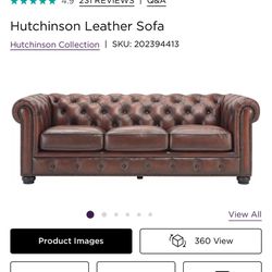 Chesterfield style leather sofa sets ( can be sold in individuals)
