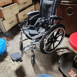 Wheelchair  One Foot Between The Armrest