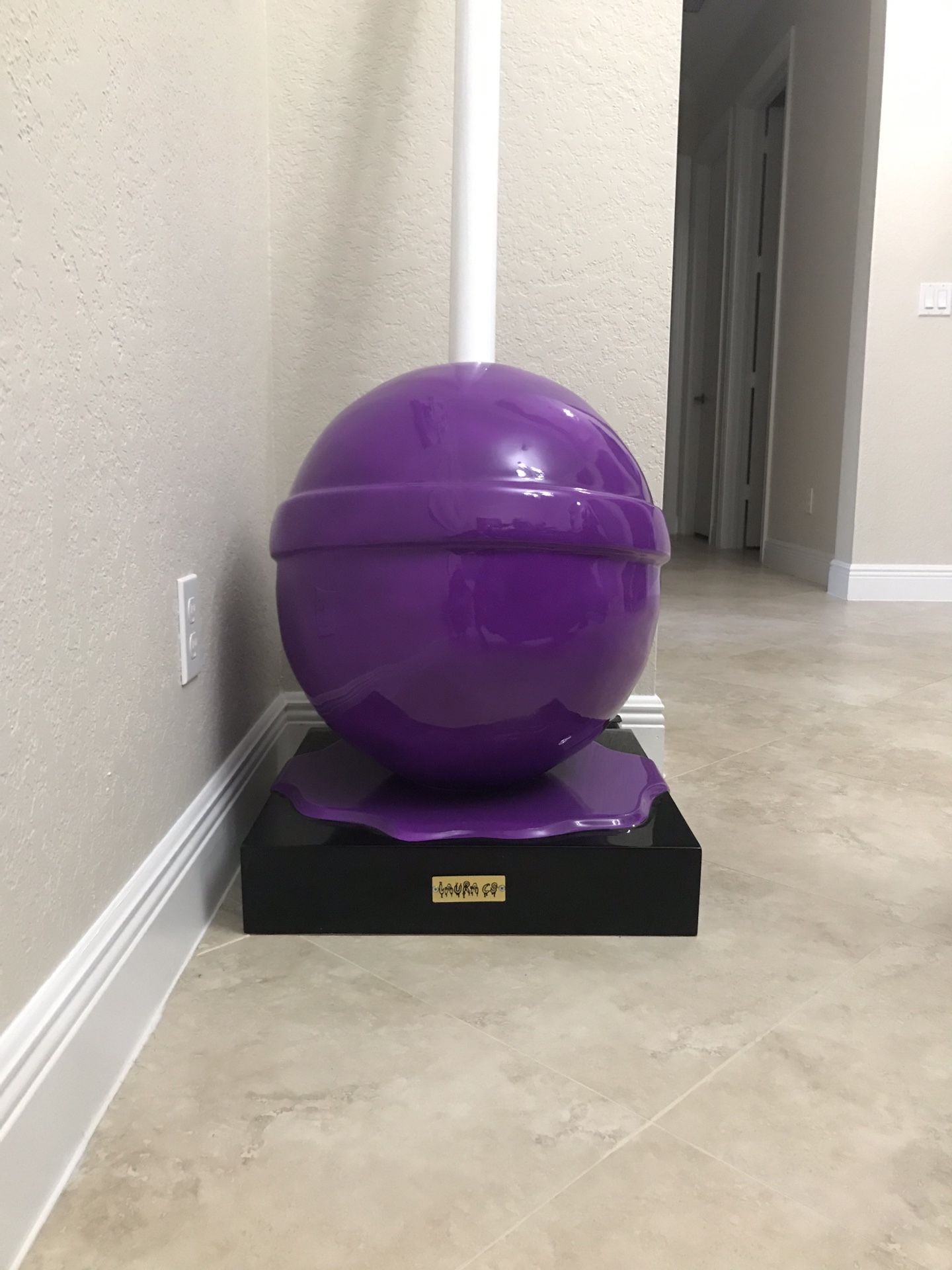 GIANT 6ft Purple Lollipop Laura Curiel CS sculpture art