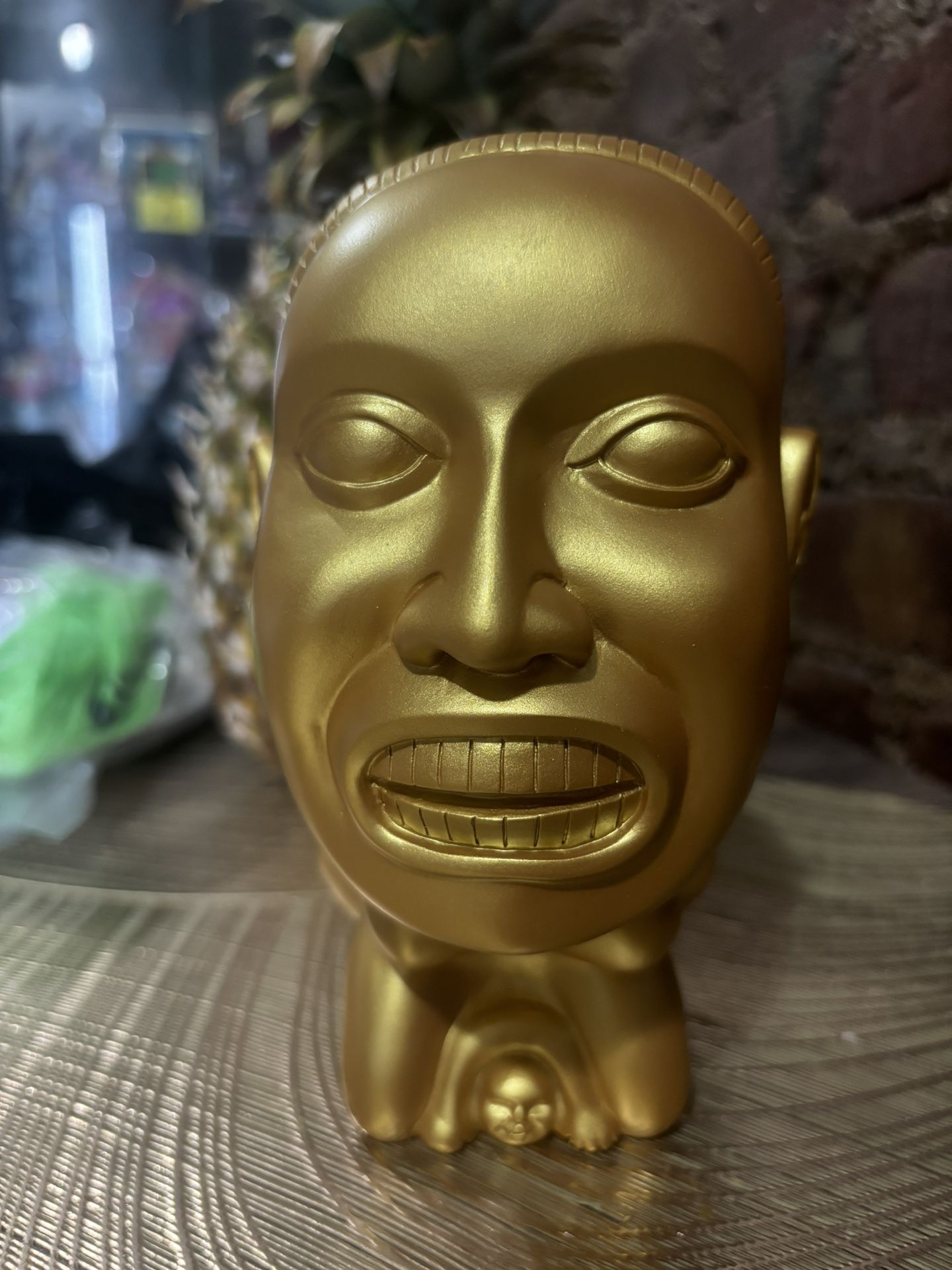 Indiana Jones Golden Fertility Idol Gold-Plated with Eyes Prop