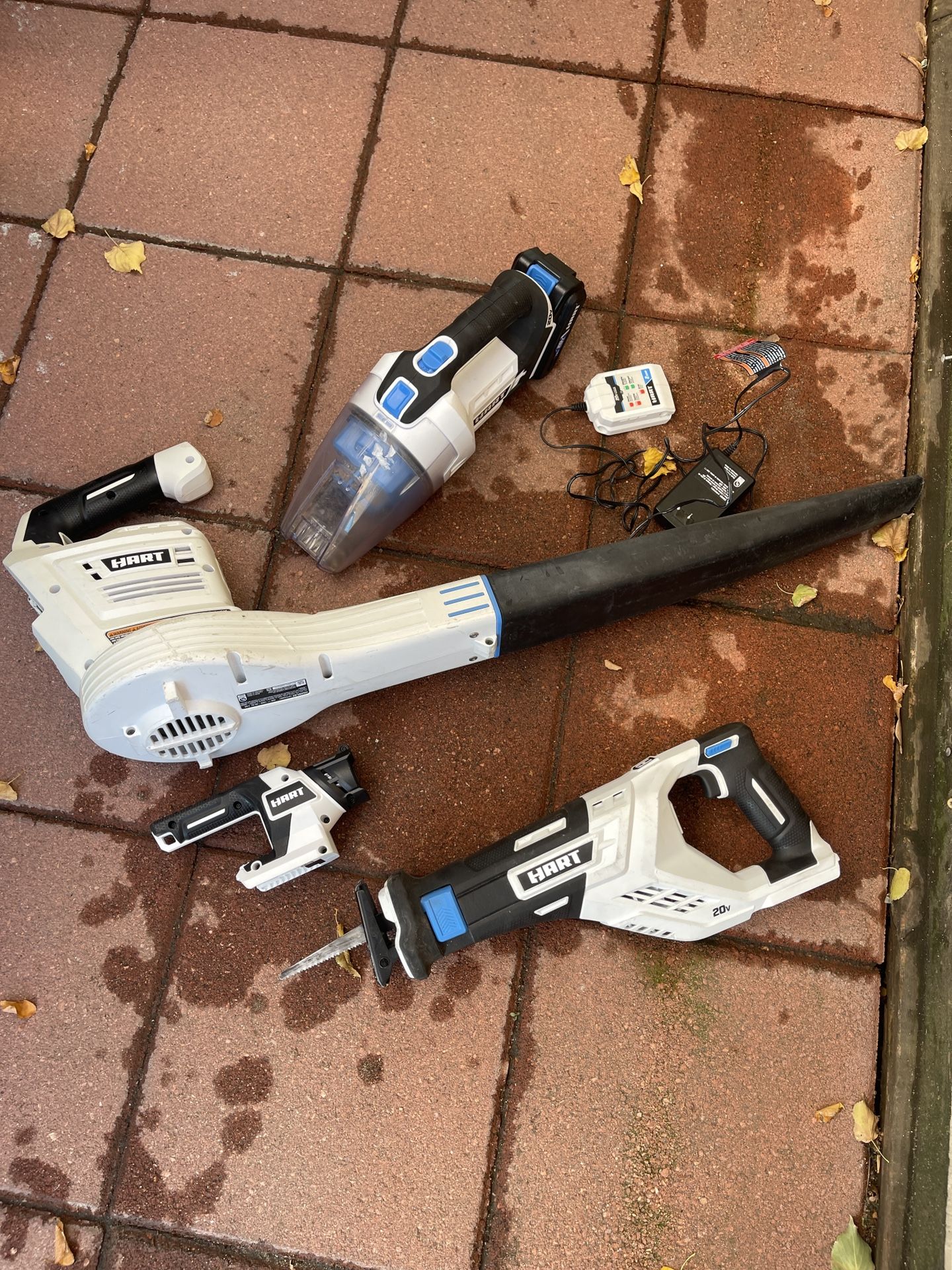 Hart Tolls, hand vaccum, blower, flashlight and HART 20-Volt Brushless Reciprocating Saw HPRS011