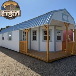 Gorgeous 12x40 Lofted Barn Cabin Shed from Central Coast Shed & Steel!
