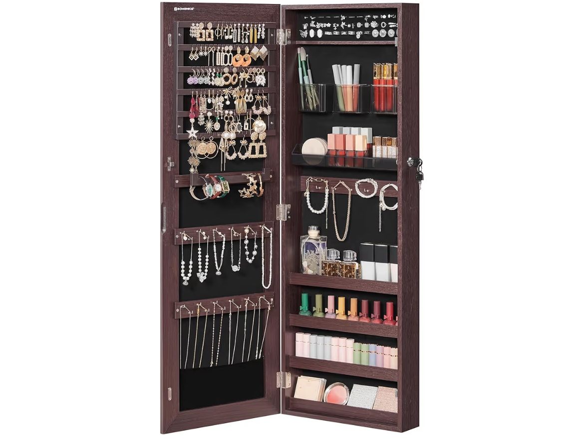 Jewelery Cabinet Organizer With Mirror