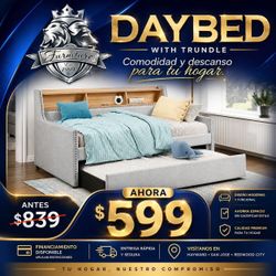 Daybed with Trundle Bed – Modern Space Saver – Now $599 🔥