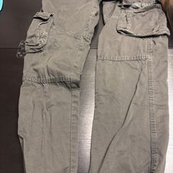Women’s Small Grey Black Cargo Pants 