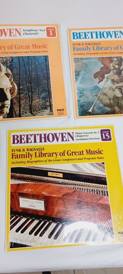 3 Vinyl Disc Beethoven Symphony No. 1 -11-15 (NEW SEALED VINYL Funk & Wagnalls) LP Record