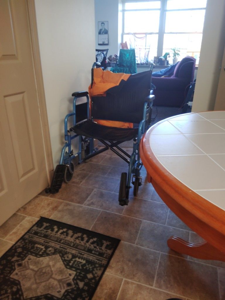 Wide Wheelchair with 4 Wheels