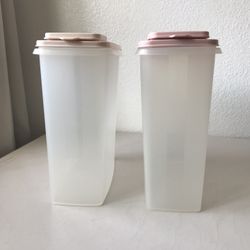 Set Of 2 Large Tupperware Cereal Storage Container #1588 W/lid #1590