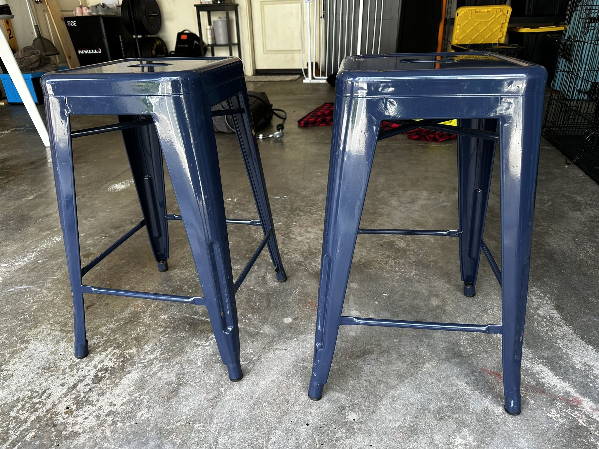 Metal Kitchen Stools - 24” High