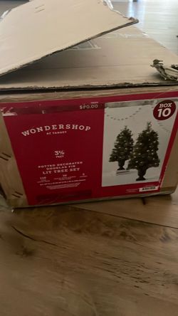 Wondershop at Target 3.5-foot potted decorated Douglas fir lit tree.