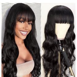 Body Wave Wigs with Bangs 😍