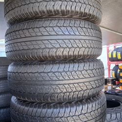 4 used Tires 265/70r17 Dunlop 💸free Installation and balance ‼️ 👌 