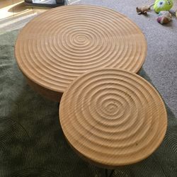 Solid Wood Small Round Table, Coffee Table Simple Small Apartment Sofa Side Table