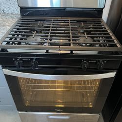 Whirlpool 5.1 Cu. Ft. Free Standing Gas Stove  W/ Boiler Drawer stainless Steel 