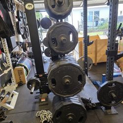 Iron Grip Urethane Olympic Weights *READ DESCRIPTION *