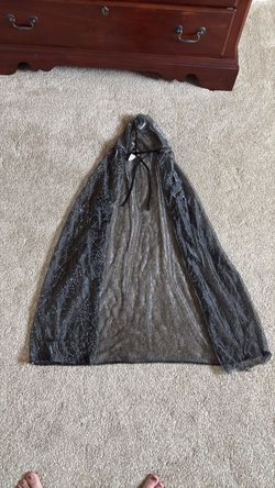 Spider Web Halloween costume cape with hood Witch cape