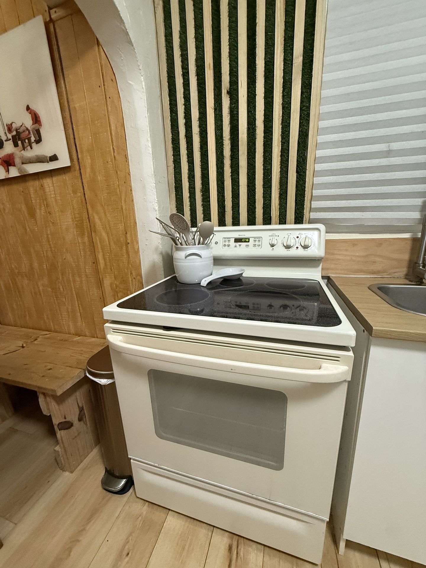 White Electric Stove
