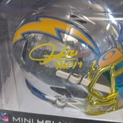 Ladamian Tomlinson Signed Mini Helmet 