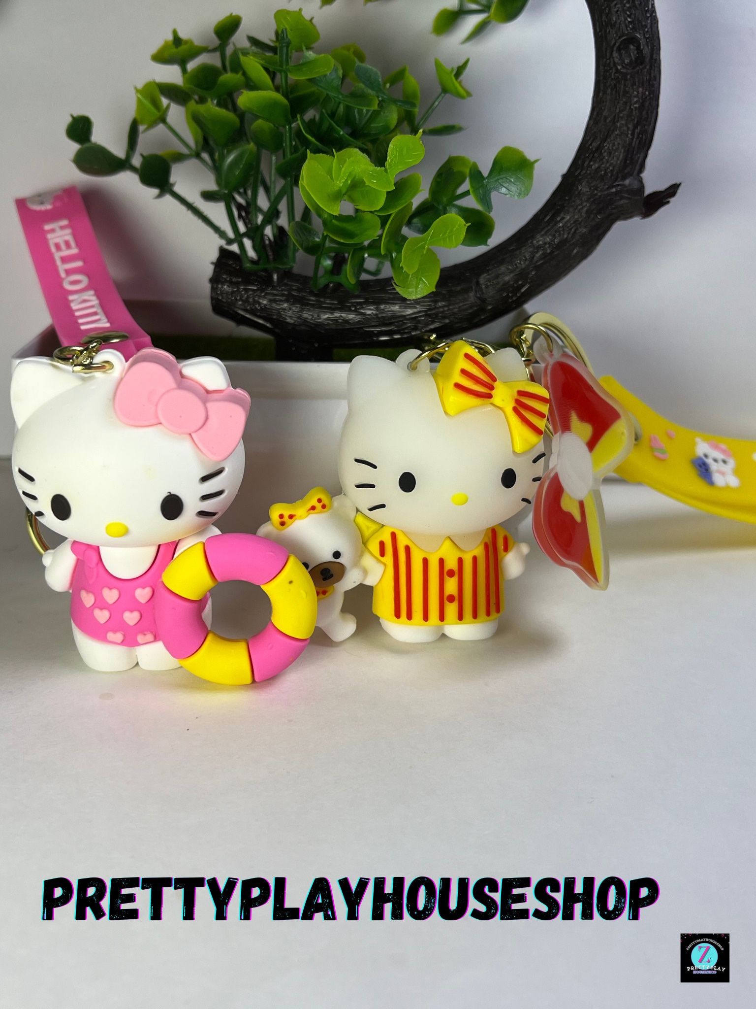 Pink Hello Kitty Keychain