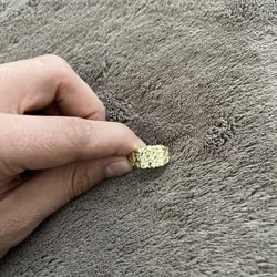 Men's Medium Nugget Square Ring Solid 10K