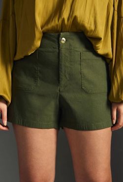Anthropology The Colette Shorts by Maeve in Moss Green size 31