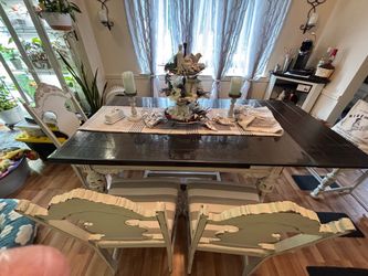 Farmhouse Dining Table with Chairs