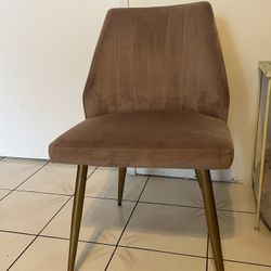 4 Upholstered Channel Back Dining Chairs 