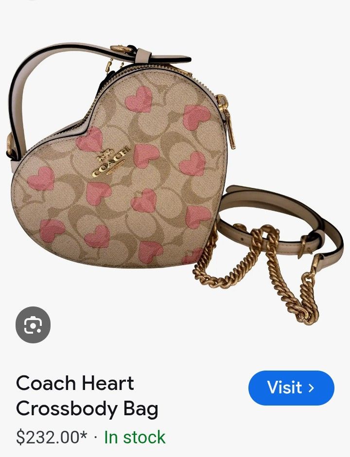 Heart Crossbody In Signature Canvas With Heart Print
Limited Edition