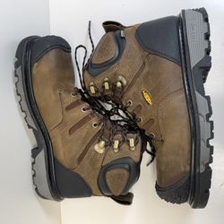 Fairly New KEEN 6-Inch Work Leather Boots With Carbon Fiber Toe Size 9D