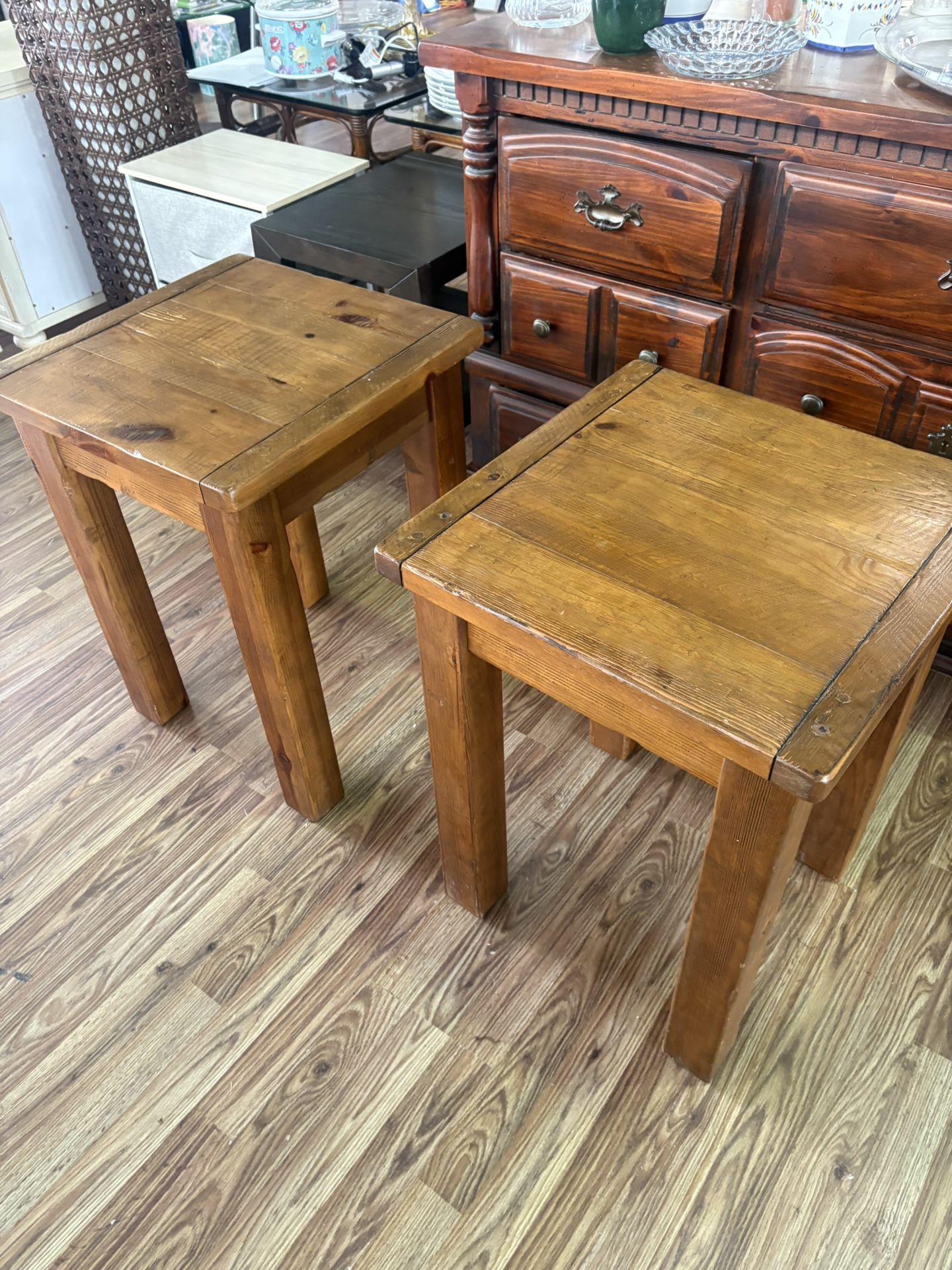 Solid Wooden End Tables