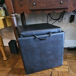 Leather/faux Leather Ottoman With Storage