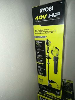 Ryobi weed wacker set