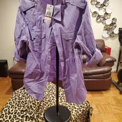 Kenneth Cole Is Min purple button-down XX large shirt