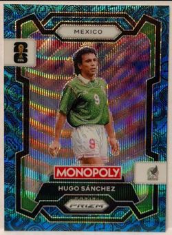 Hugo Sanchez • 2026 Panini Prizm Monopoly FIFA World Cup • Four Corners Blue Wave Prizm • Mexico