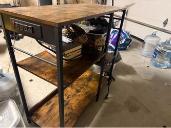 Coffee Bar with plug ins and side table
