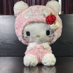2016 Hello kitty Pink Fuzzy Plush - Sanrio 