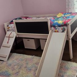 Kids Twin Loft Bed With Storage