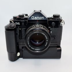 Canon A-1 SLR 35mm Film Camera A1 With Extras Good Condition